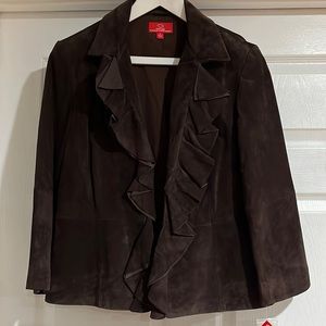 Fashionable chic suede coco jacket
